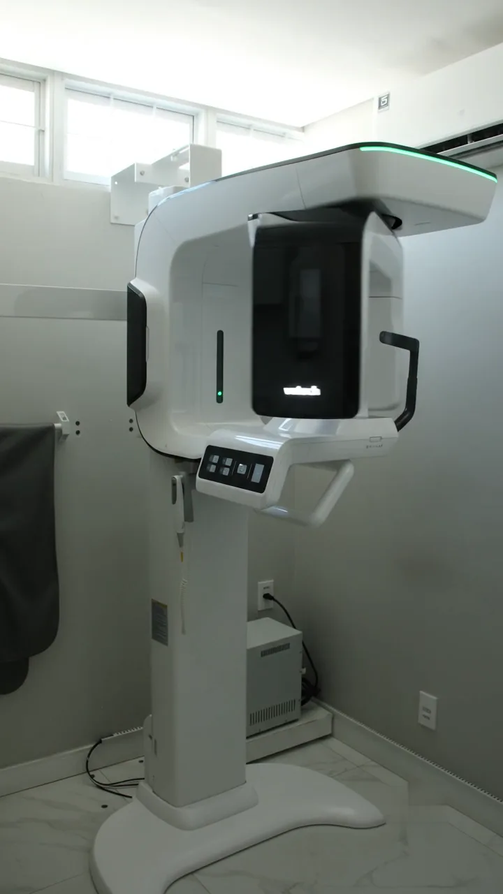 Tomógrafo 3D na sala de exames da Amorim Odontologia, em Manaus